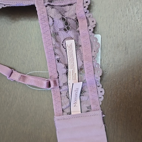 MOMANDA Lace Bandeau Nursing Bra in Orchid Rose Sz 36B Nwt - Picture 3 of 5